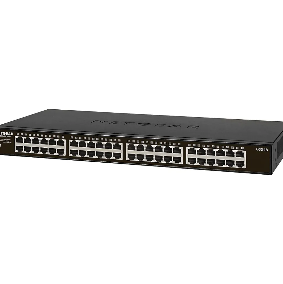 48-Port Gigabit Ethernet Unmanaged Switch (GS348-100NAS) | Netgear Store