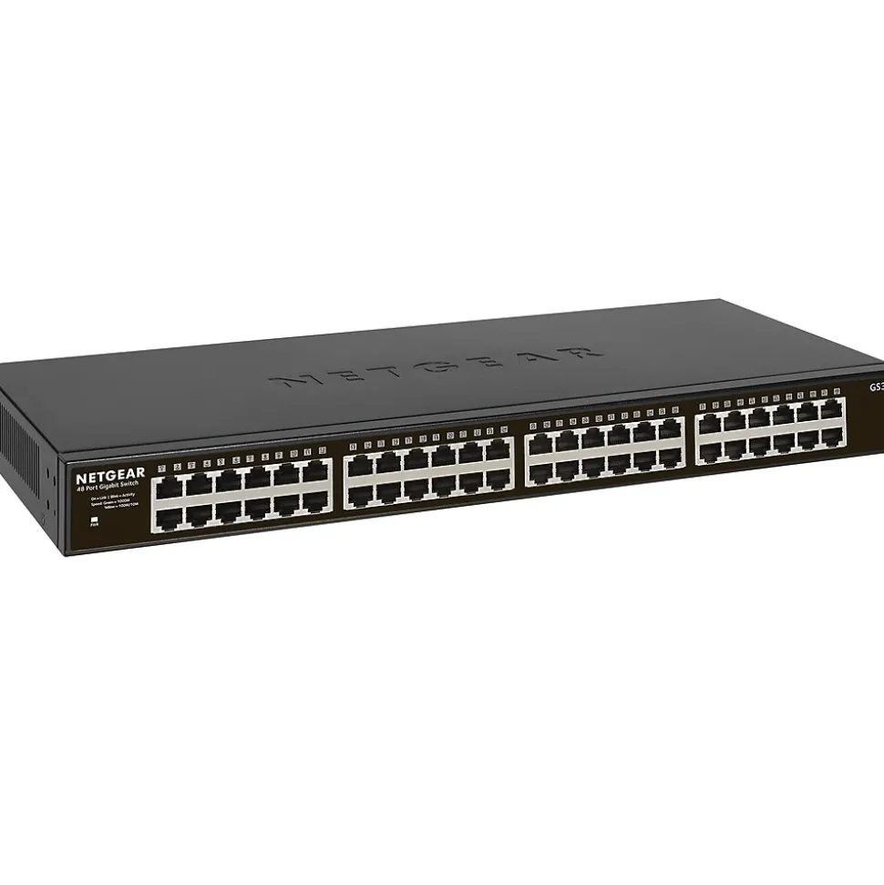 48-Port Gigabit Ethernet Unmanaged Switch (GS348-100NAS) | Netgear Store