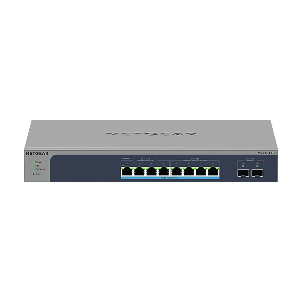 Pro 10-Port Gigabit Ethernet Smart Switch, Gray/Blue (MS510TXUP-100NAS) | Netgear Sale