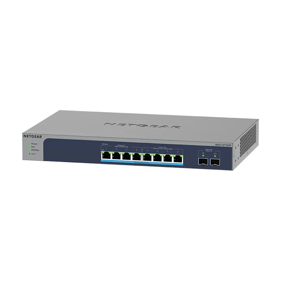 Pro 10-Port Gigabit Ethernet Smart Switch, Gray/Blue (MS510TXUP-100NAS) | Netgear Sale