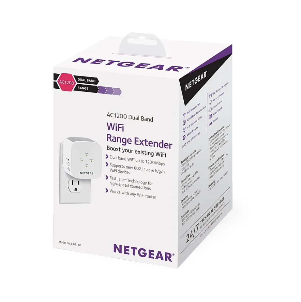 Range EX6110-100NAS Dual Band 2.4/5GHz Wireless Extender | Netgear Discount