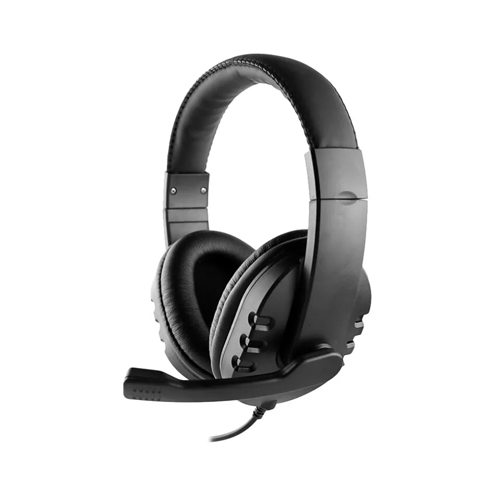 Stereo Computer Headset, Over-the-Head, Black (OB-AOK) | OTM Essentials Outlet