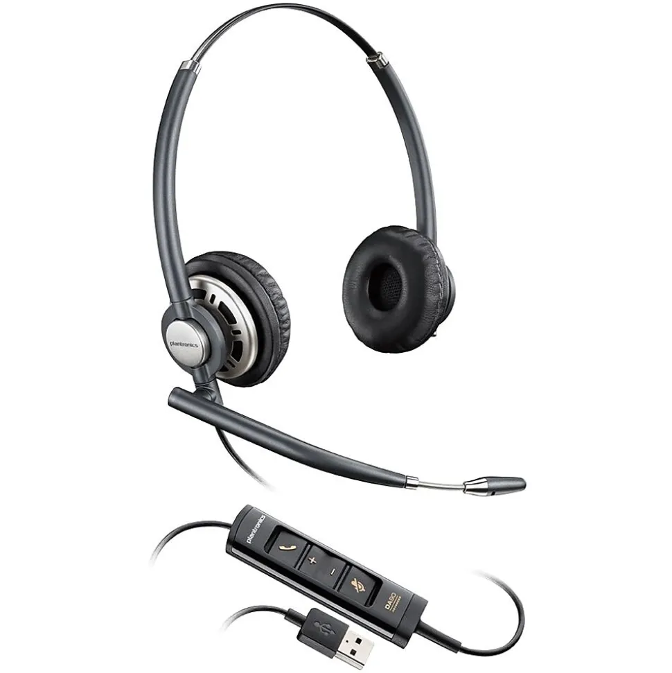 Plantronics Encorepro HW725 Stereo Headset, Over-the-Head, Black (783M6AA) | Poly Store