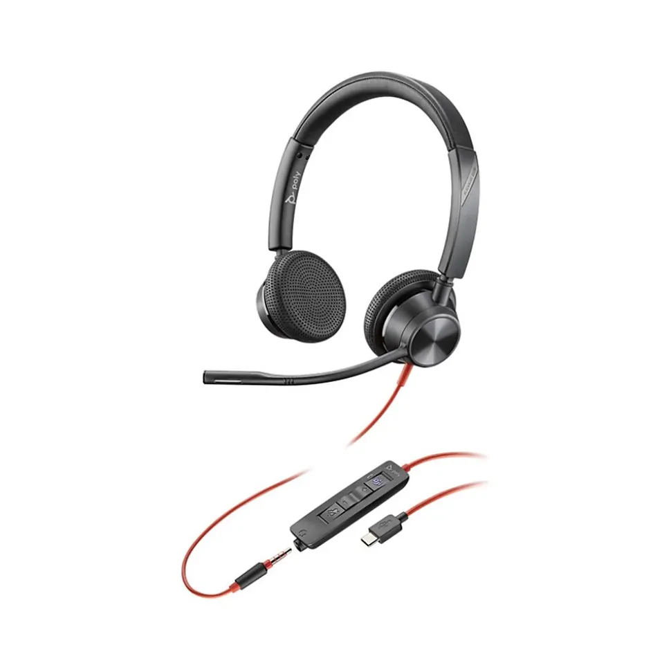 Blackwire 3325 Stereo Headset, USB-C/3.5mm, MS Certified/UC Certified (8X222AA) | Poly Best