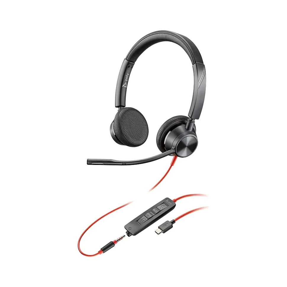 Blackwire 3325 Stereo Headset, USB-C/3.5mm, UC Certified (8X221AA) | Poly Best