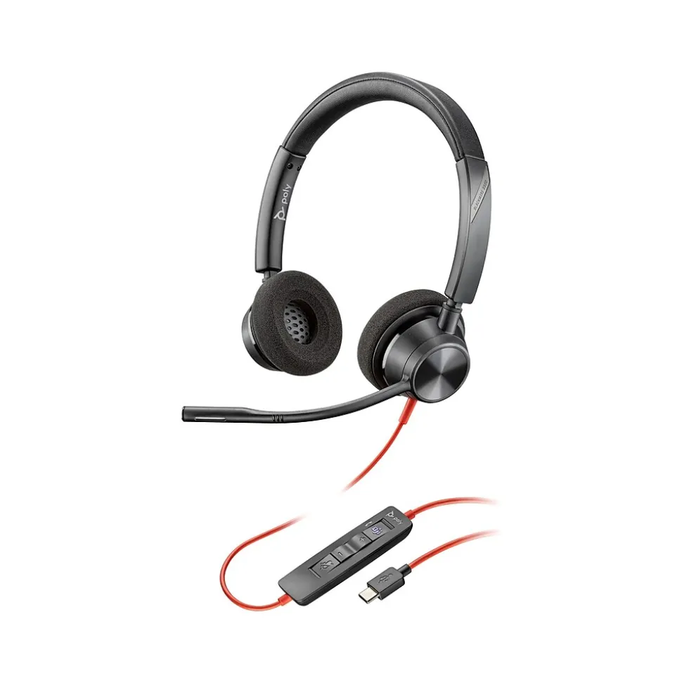 Blackwire 3320 Stereo Headset, USB-C/USB-A, MS Certified/UC Certified (8X220AA) | Poly Cheap