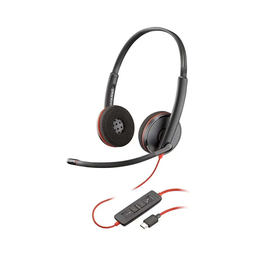 Blackwire 3220 Stereo Headset, USB-C/USB-A, UC Certified, Bulk (8X228A6) | Poly Discount