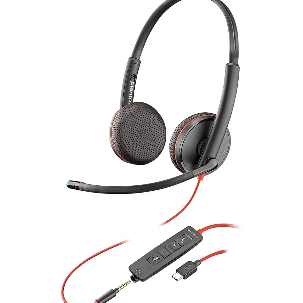 Blackwire C3225 USB-C Stereo Headset, UC Certified (80S04A6) | Poly Best