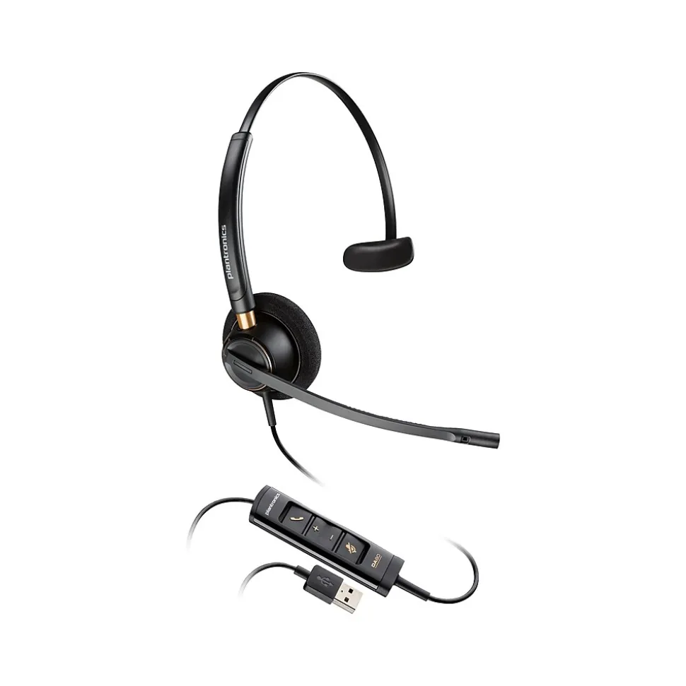 EncorePro 515 Mono On Ear Headset, USB-A, MS Certified (783R1AA) | Poly Shop