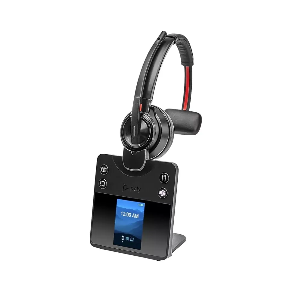 Savi 8410 Office Series Wireless Noise Canceling Bluetooth Mono On-Ear Headset, MS Certified (8L7E9AA#ABA) | Poly Discount
