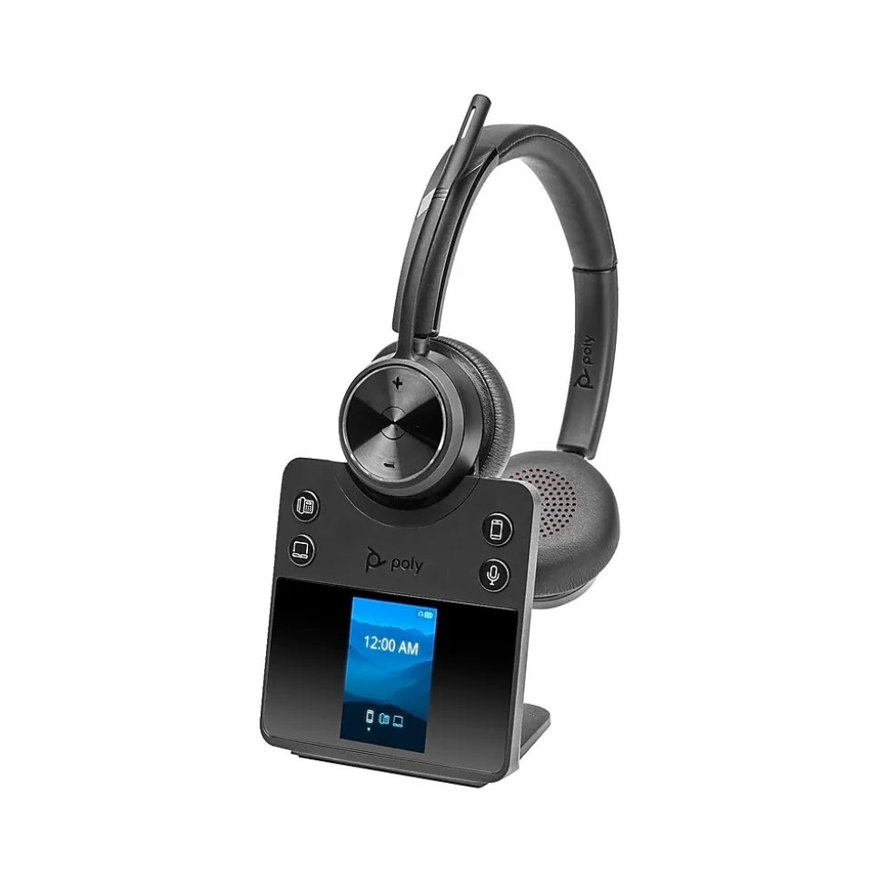 Savi 7420 Office Series Wireless Noise Canceling Bluetooth Stereo On-Ear Headset (8L567AA#ABA) | Poly Flash Sale