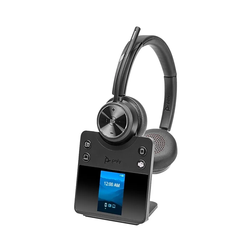 Savi 7420 Office Series Wireless Noise Canceling Bluetooth Stereo On-Ear Headset, MS Certified (8L583AA#ABA) | Poly Cheap