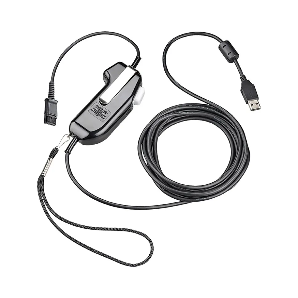 SHS 2626-13 Monaural PTT Secure Voice Attachment, USB-A - Quick Disconnect (8K7N0AA#AC3) | Poly New
