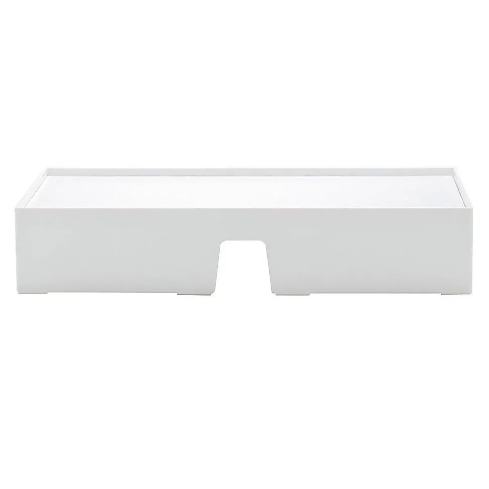 Non-Adjustable Monitor Riser, White (102092) | Poppin Outlet
