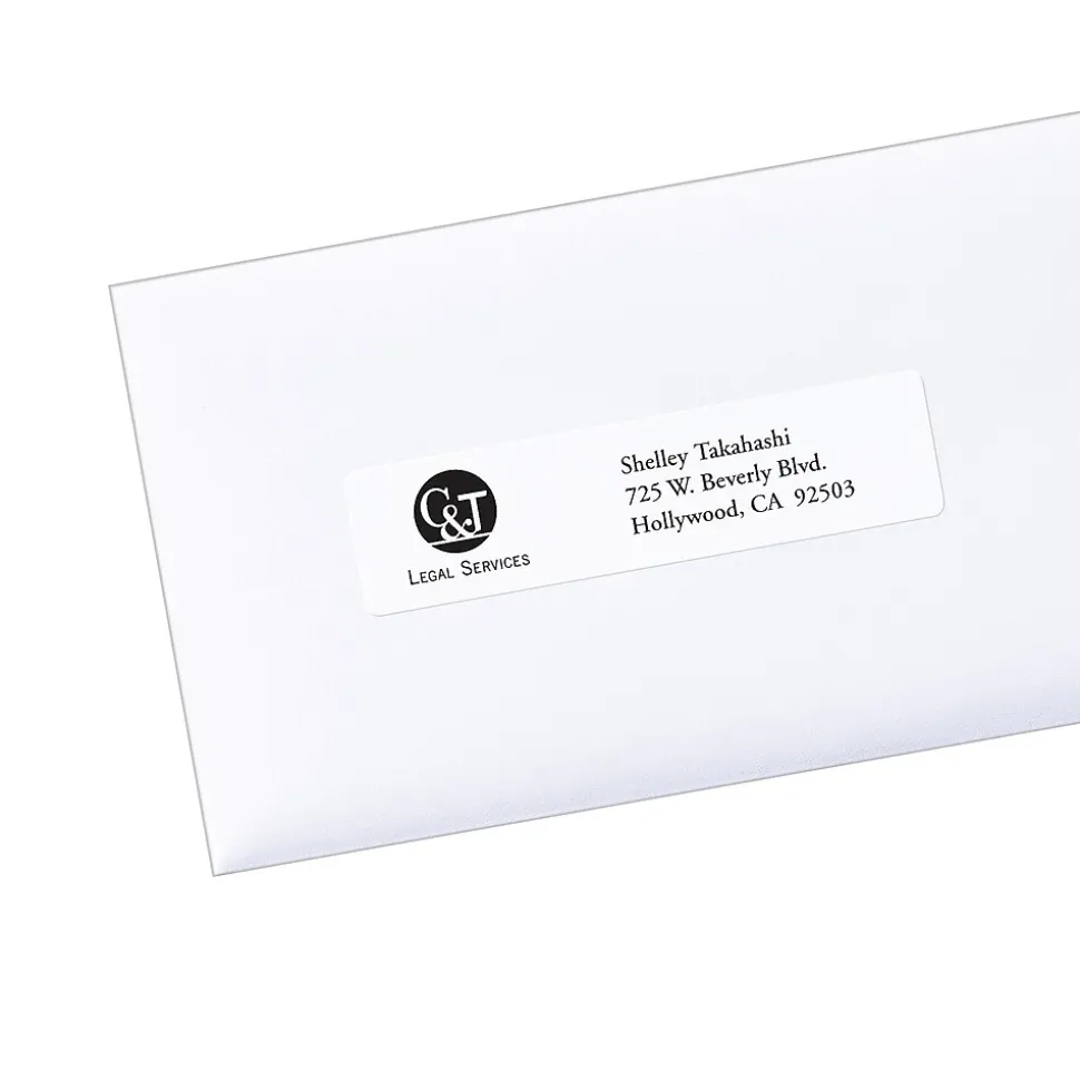 PRES-a-ply Laser/Inkjet Address Labels, 1" x 4", White, 20 Labels/Sheet, 100 Sheets/Box, 2,000 Labels/Box (30601) | Avery Outlet