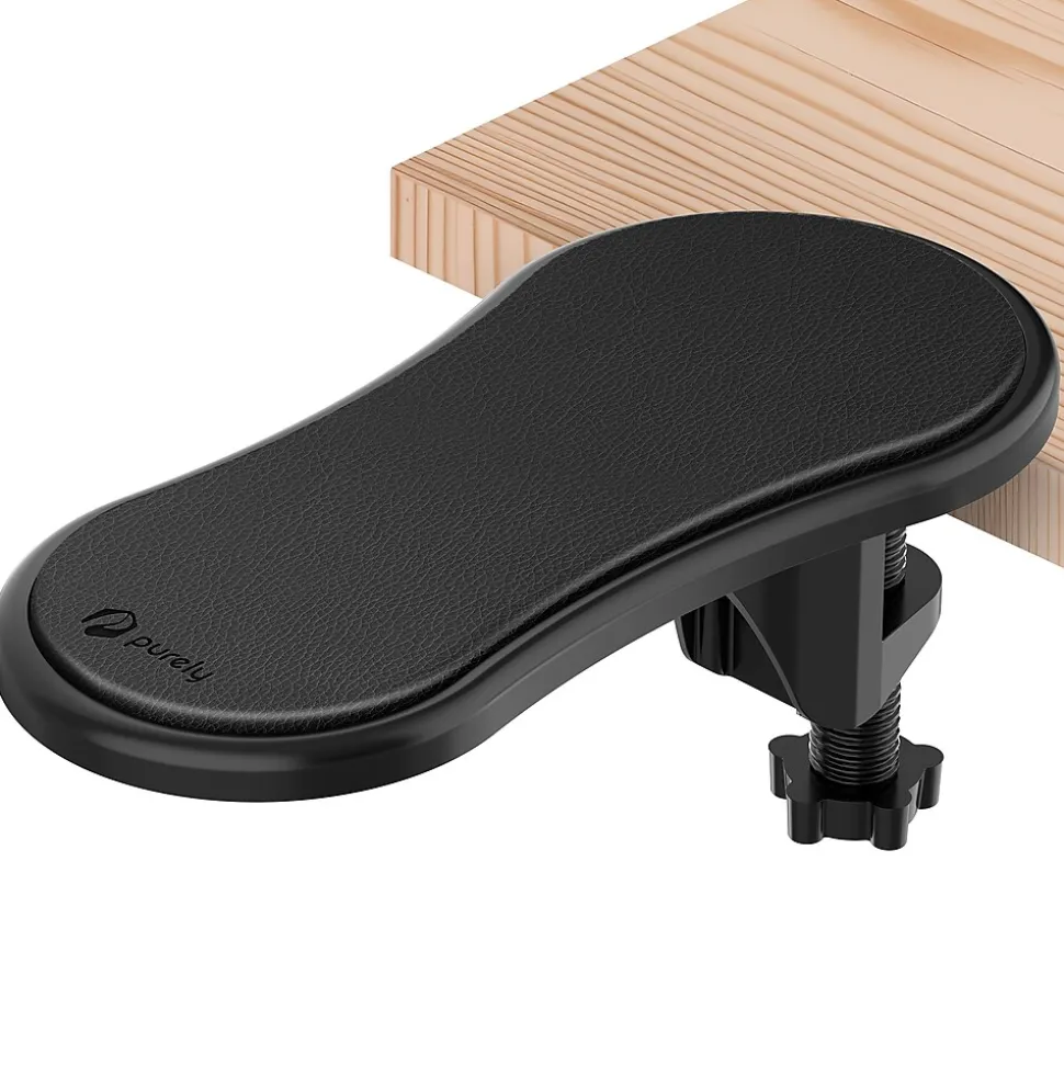 E5620 Ergonomic Arm Rest/Elbow Support for Desk, 180° Adjustable Computer Desk Support Extender, Black (PARE5620) | Purely Clearance