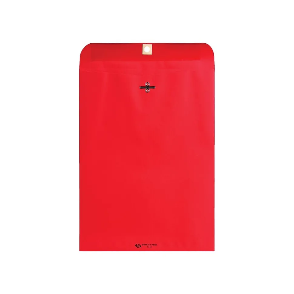 Clasp & Moistenable Catalog Envelopes, 9" x 12", Red, 10/Pack (QUA38734) | Quality Park Shop