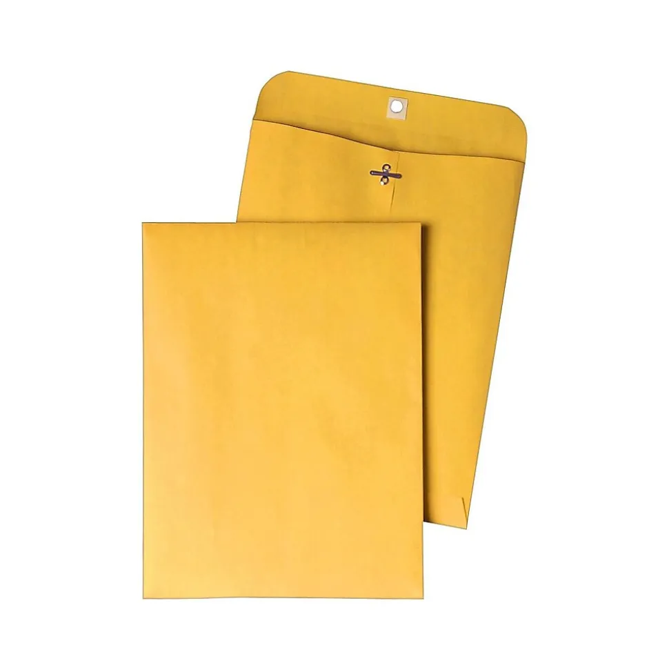 Clasp & Moistenable Glue Kraft Catalog Envelopes, 6" x 9", Kraft, 100/Box (QUA37755) | Quality Park Best Sale