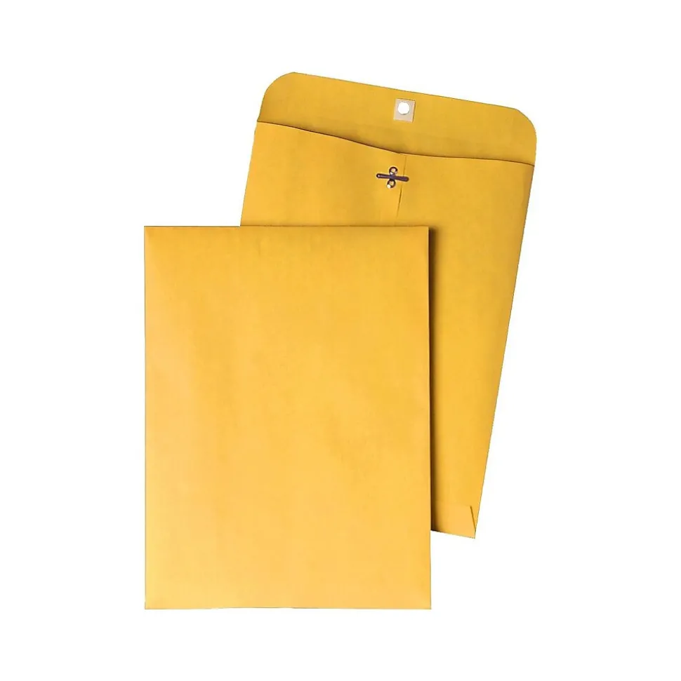 Clasp & Moistenable Kraft Catalog Envelopes, 12" x 15.5", Brown Kraft, 100/Box (QUA37910) | Quality Park Outlet