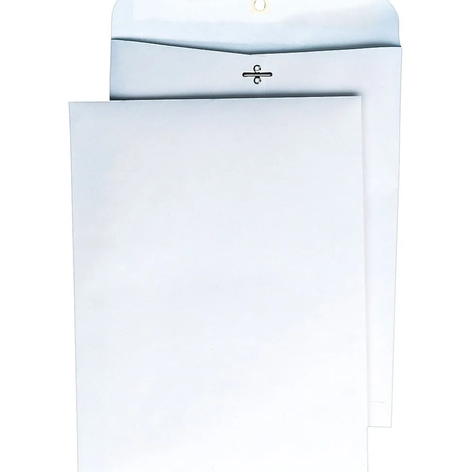 Clasp Catalog Envelope, 9" x 12", White, 100/Box (38390) | Quality Park New