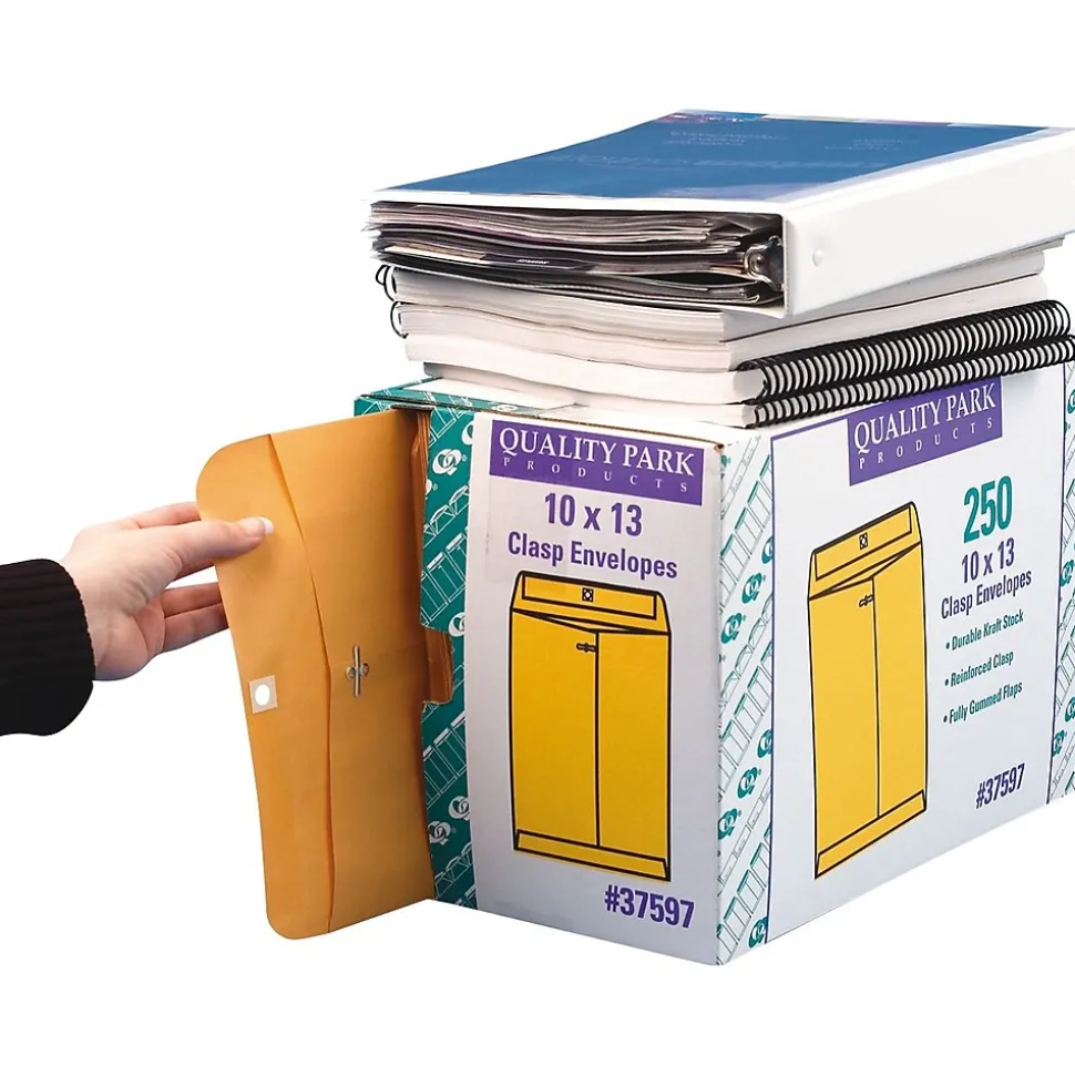 Clasp Kraft Catalog Envelope, 9" x 12", Kraft, 250/Box (37590) | Quality Park Flash Sale