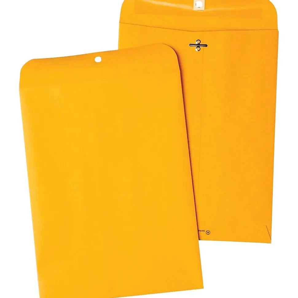 Clasp Kraft Catalog Envelope, 9" x 12", Light Kraft, 100/Box (38190) | Quality Park Best