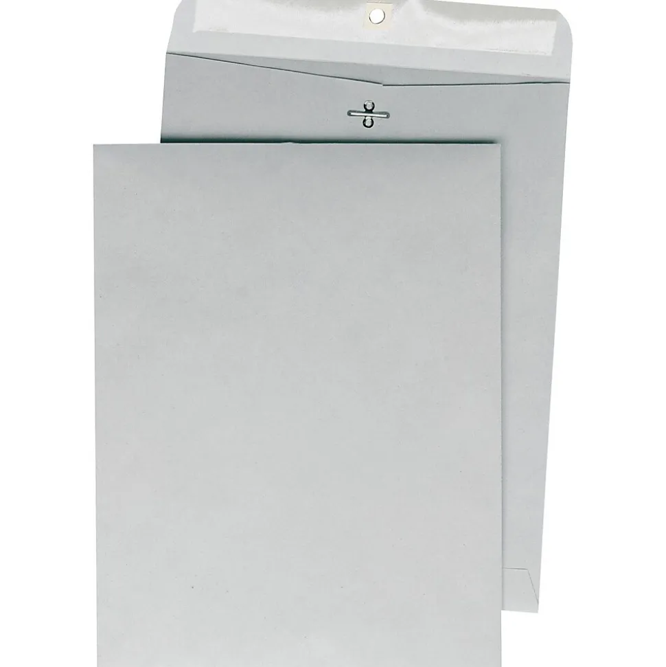 Clasp Nonstandard Kraft Catalog Envelope, 10" x 13", Gray, 100/Box (QUA38597) | Quality Park Flash Sale