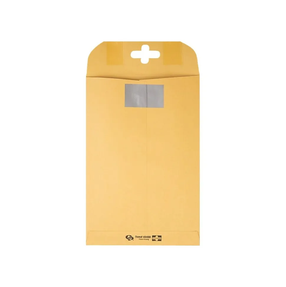 ClearClasp Redi-Tac Kraft Catalog Envelopes, 6" x 9", Brown Kraft, 100/Box (QUA43468) | Quality Park Hot