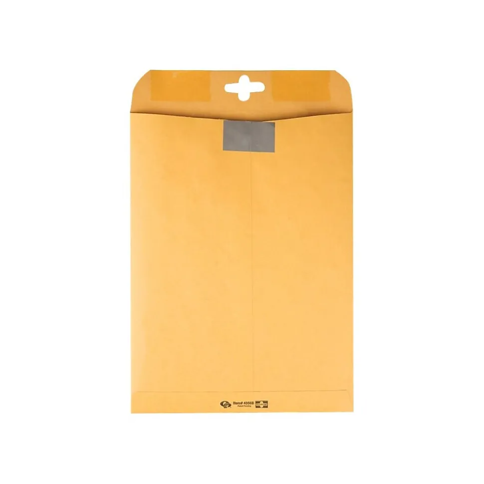 ClearClasp Redi-Tac Kraft Catalog Envelopes, 9" x 12", Brown Kraft, 100/Box (QUA43568) | Quality Park Flash Sale