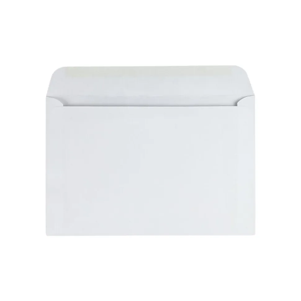 Gummed Booklet Envelopes, 6" x 9", White Wove, 100/Box (QUA37113) | Quality Park Cheap
