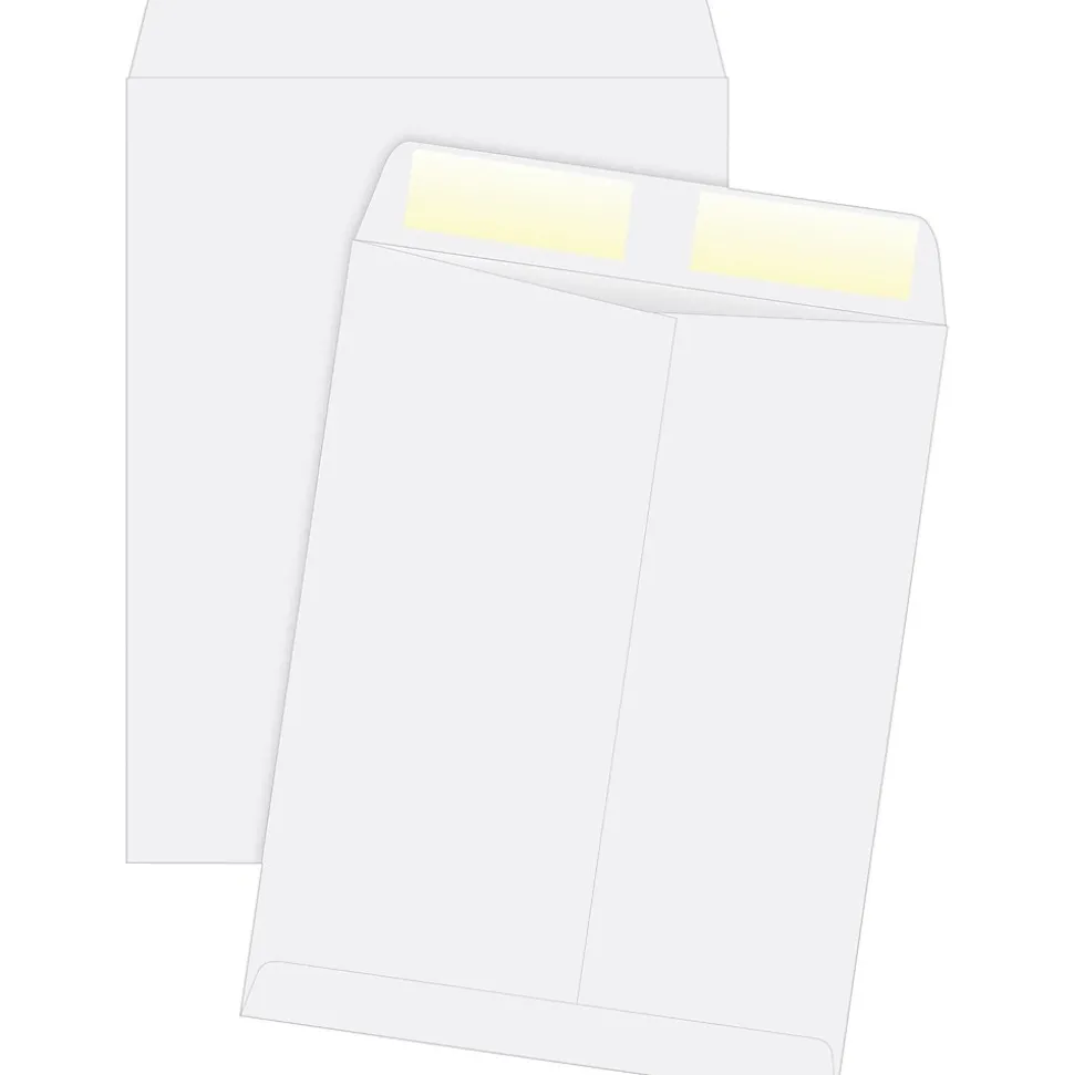 Gummed Catalog Envelope, 10" x 13", Woven White, 250/Box (41688) | Quality Park Cheap