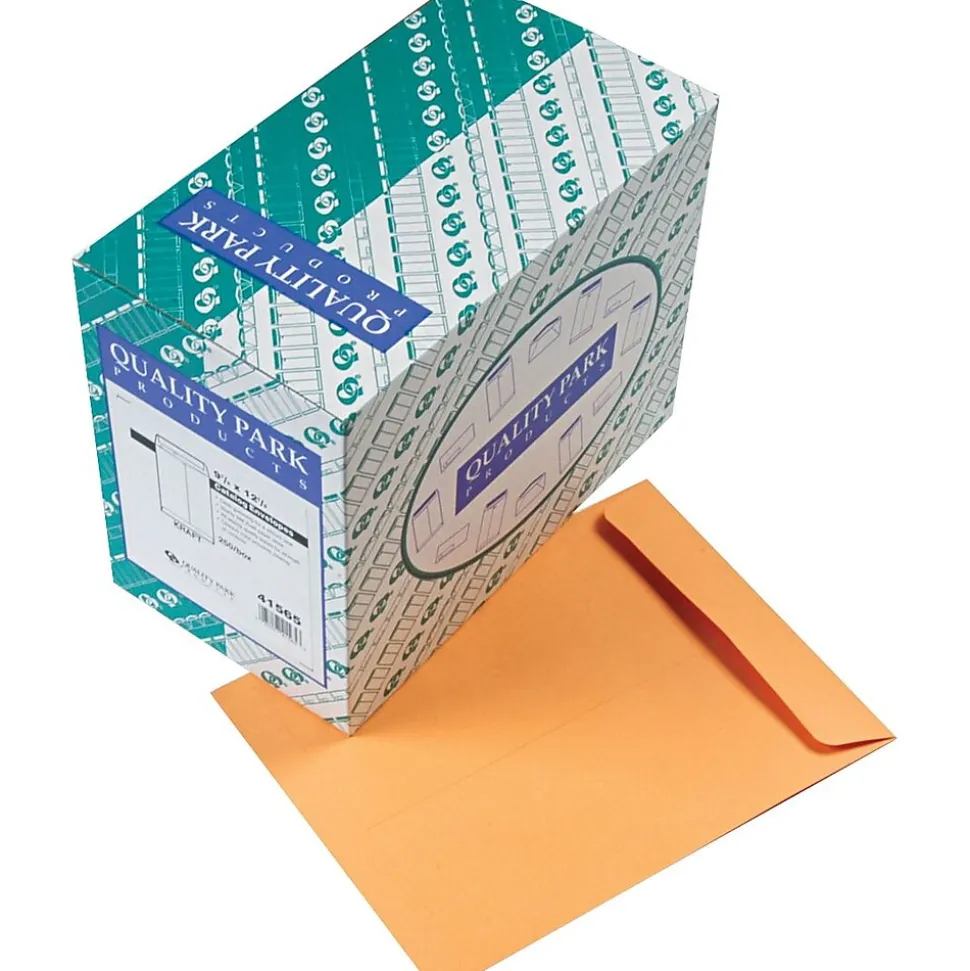 Gummed Kraft Catalog Envelope, 9 1/2" x 12 1/2", Kraft, 250/Box (41565) | Quality Park Cheap