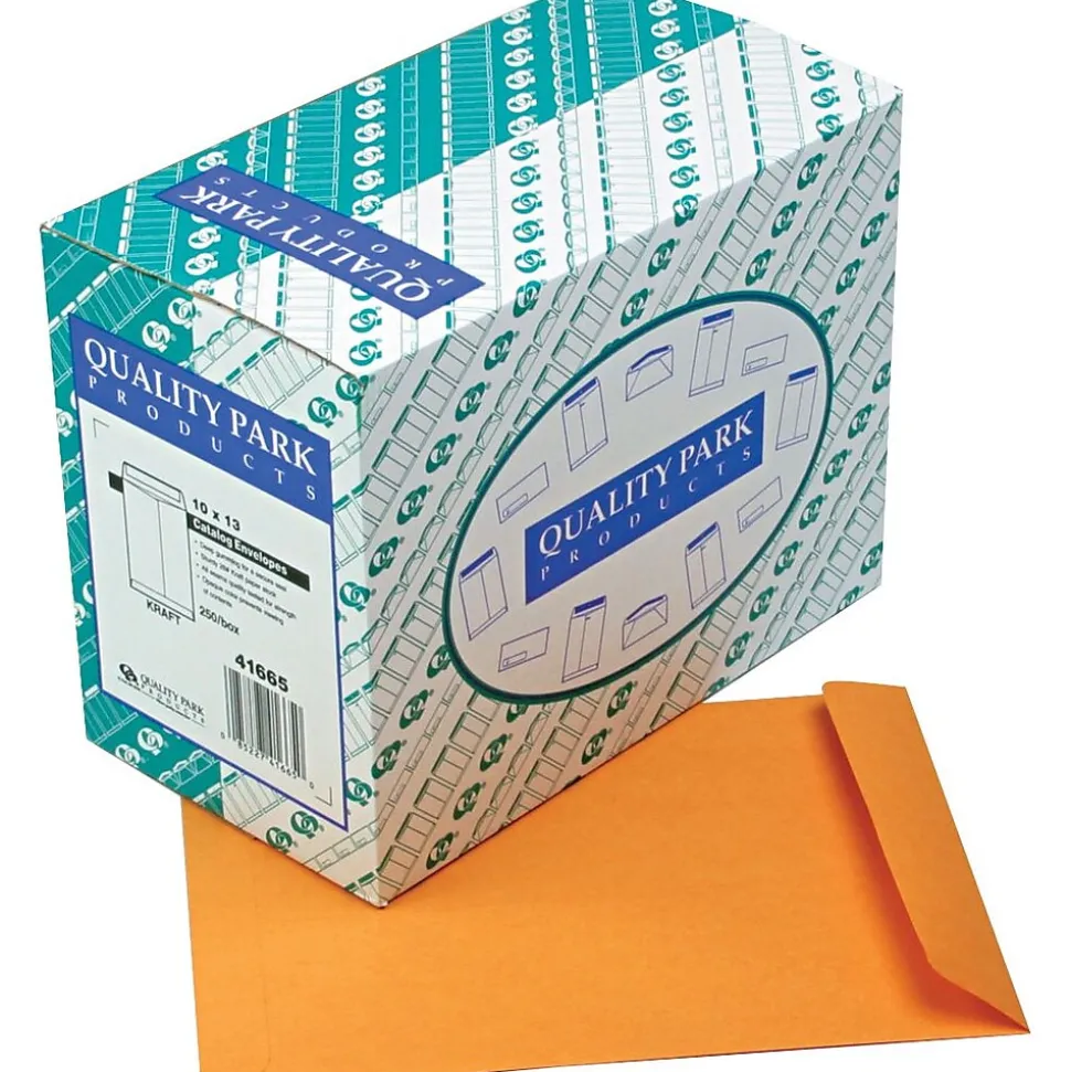 Gummed Kraft Catalog Envelope, 10" x 13", Kraft, 250/Box (41665) | Quality Park Cheap
