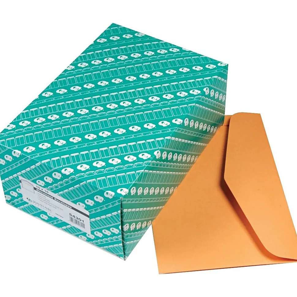 Gummed Kraft Catalog Envelope, 10" x 15", Light Kraft, 100/Box (54301) | Quality Park New