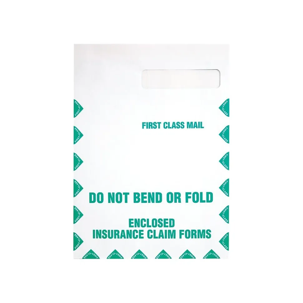 Health Claim Insurance Self Seal Catalog Envelopes, 9" x 12.5", White Wove, 100/Box (QUA54692) | Quality Park Discount