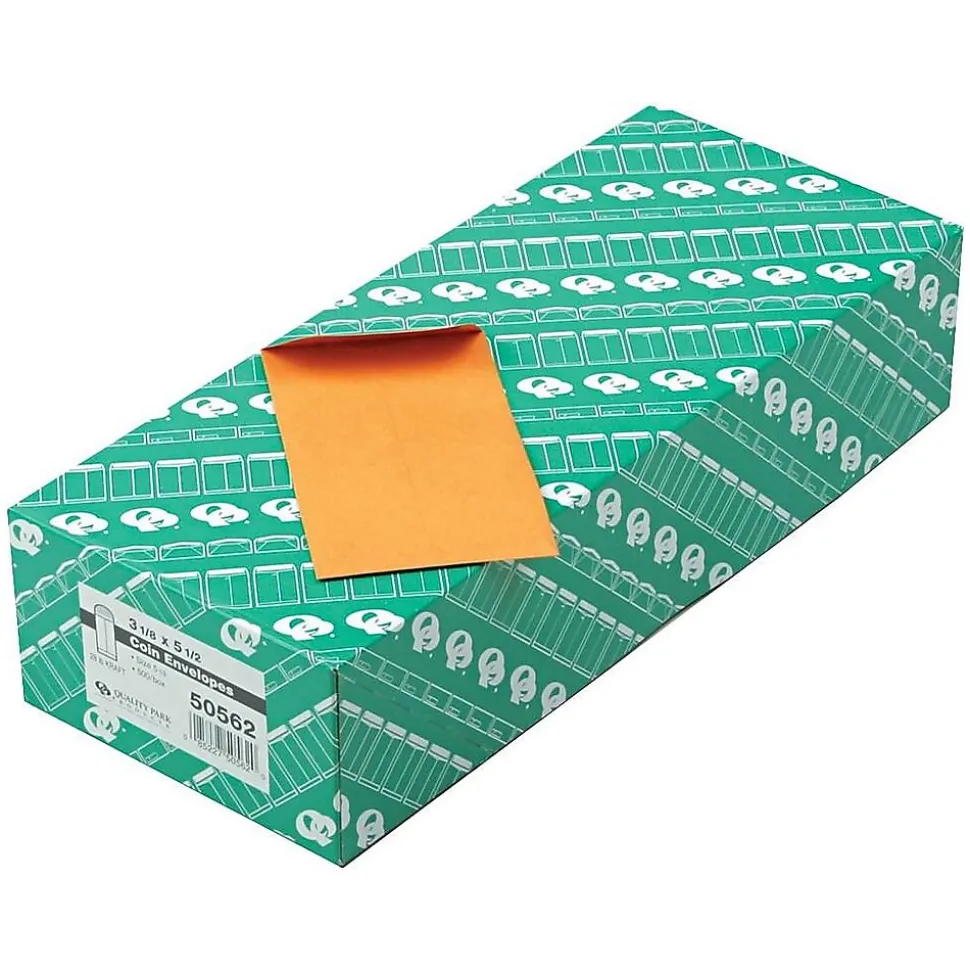 Kraft #5 1/2 Envelope 3 1/8" x 5 1/2", Brown, 500/Box (QUA50562) | Quality Park Best