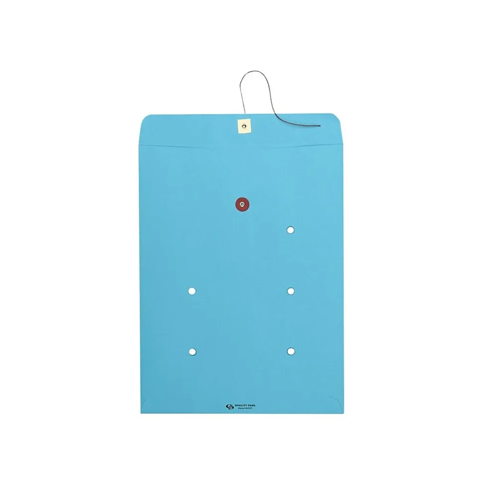 Kraft Button & String Inter-Departmental Envelope 10" x 13", Blue, 100/Carton (QUA63577) | Quality Park Sale