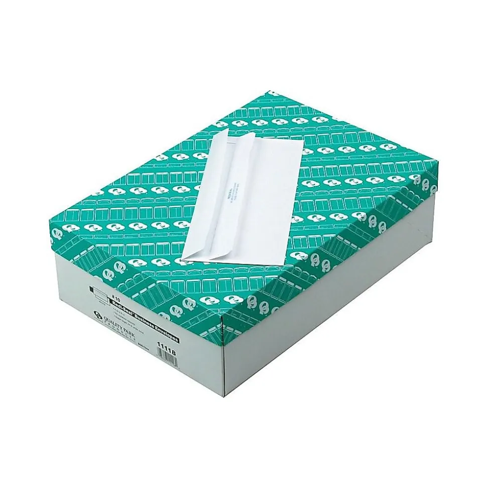 Redi-Seal #10 Business Envelopes, 4 1/8" x 9 1/2", White Wove, 500/Box (QUA11118) | Quality Park Cheap