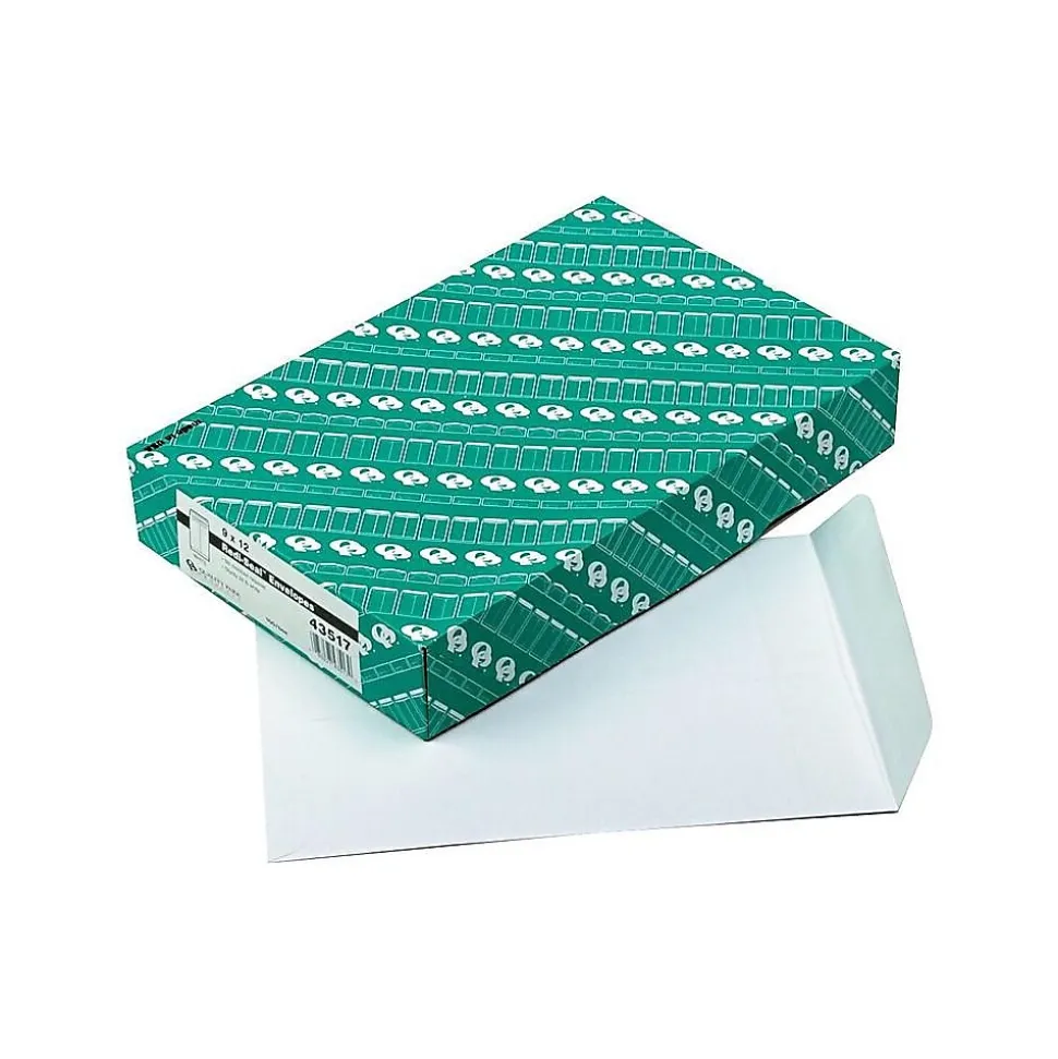 Redi-Seal Catalog Envelopes, 9" x 12", White, 100/Box (QUA43517) | Quality Park Store