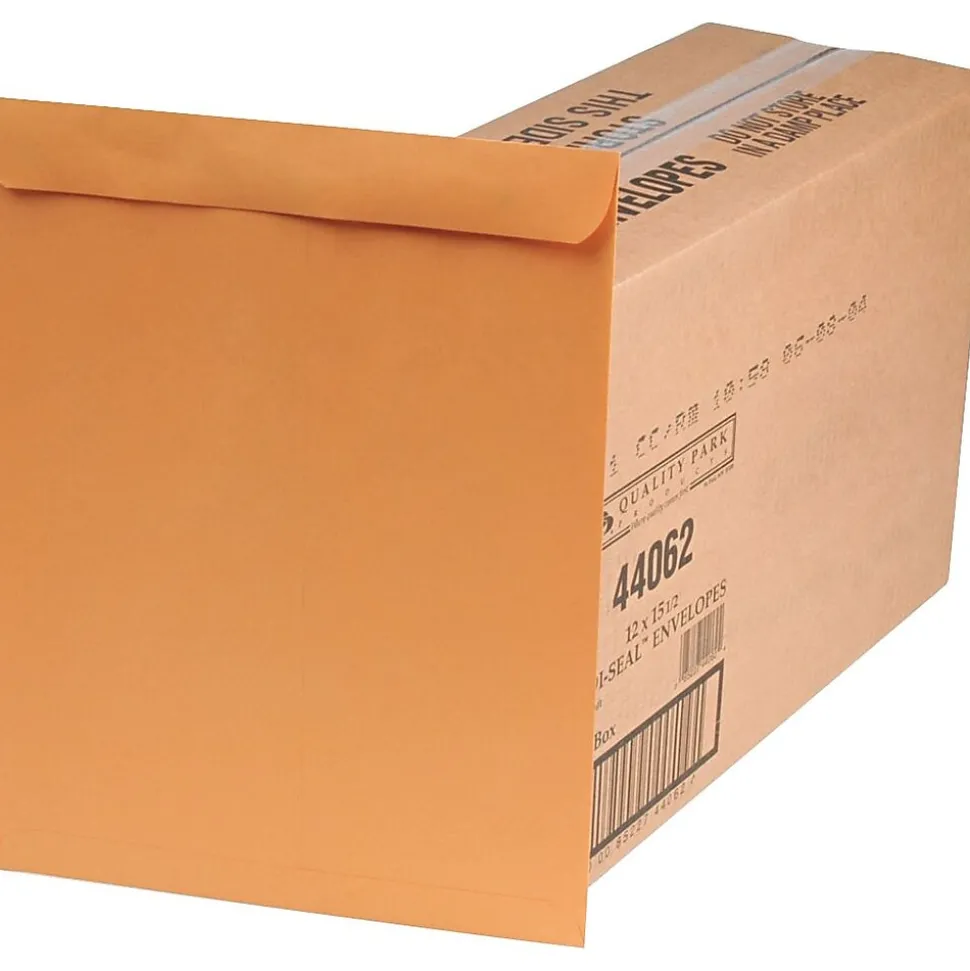 Redi-Seal Kraft Catalog Envelope, 12" x 15 1/2", Kraft, 250/Box (44062) | Quality Park Sale