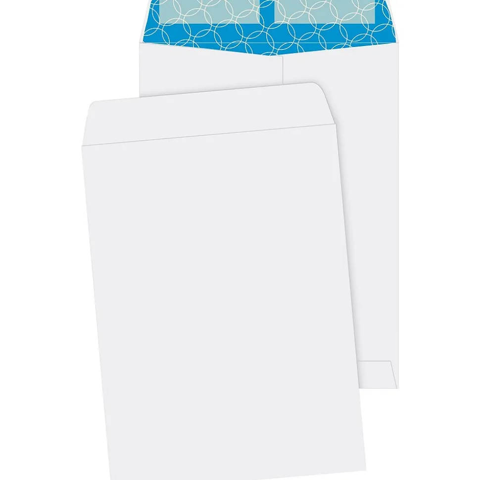 Redi-Strip Catalog Envelope, 9" x 12", White, 100/Box (QUA41415) | Quality Park Clearance
