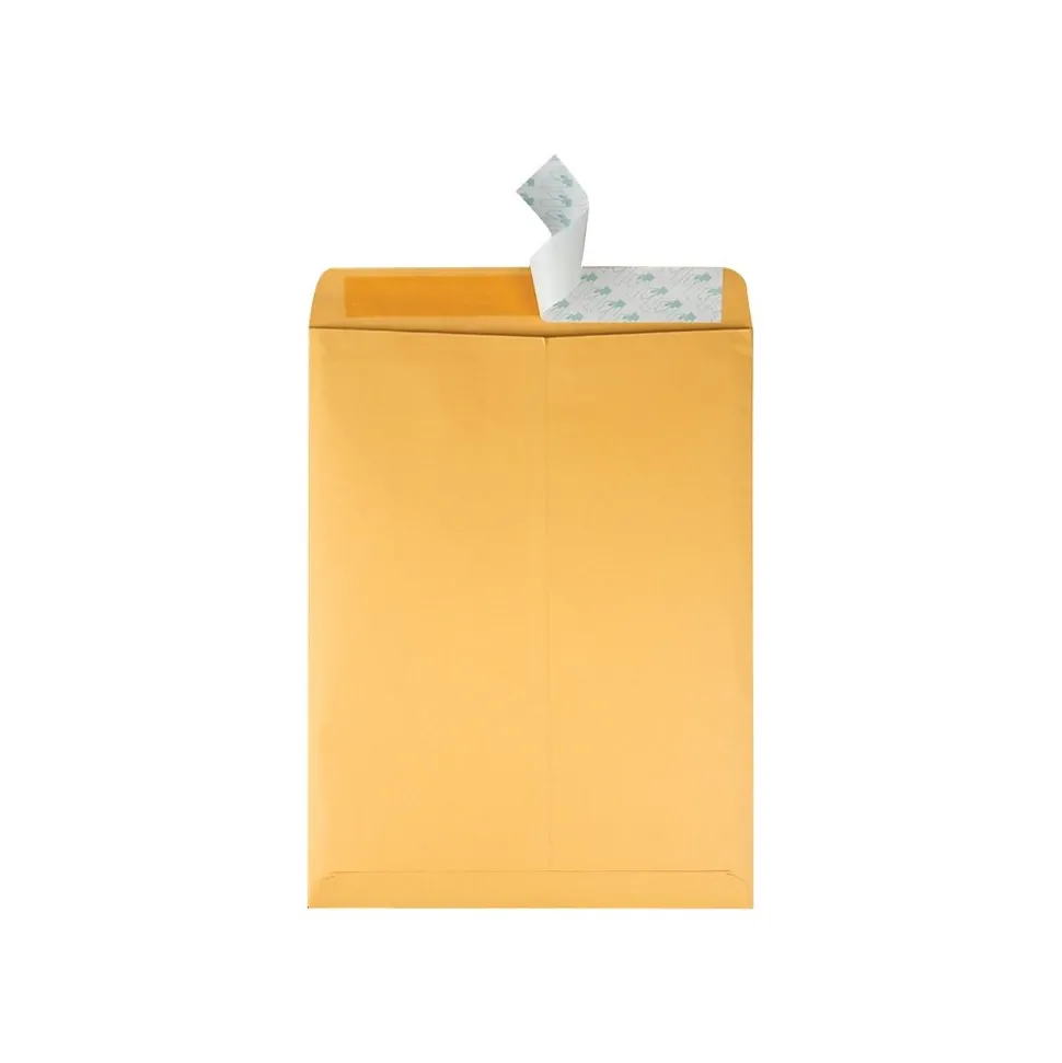 Redi-Strip Kraft Catalog Envelopes, 10" x 13", Brown Kraft, 100/Box (QUA44762) | Quality Park Online