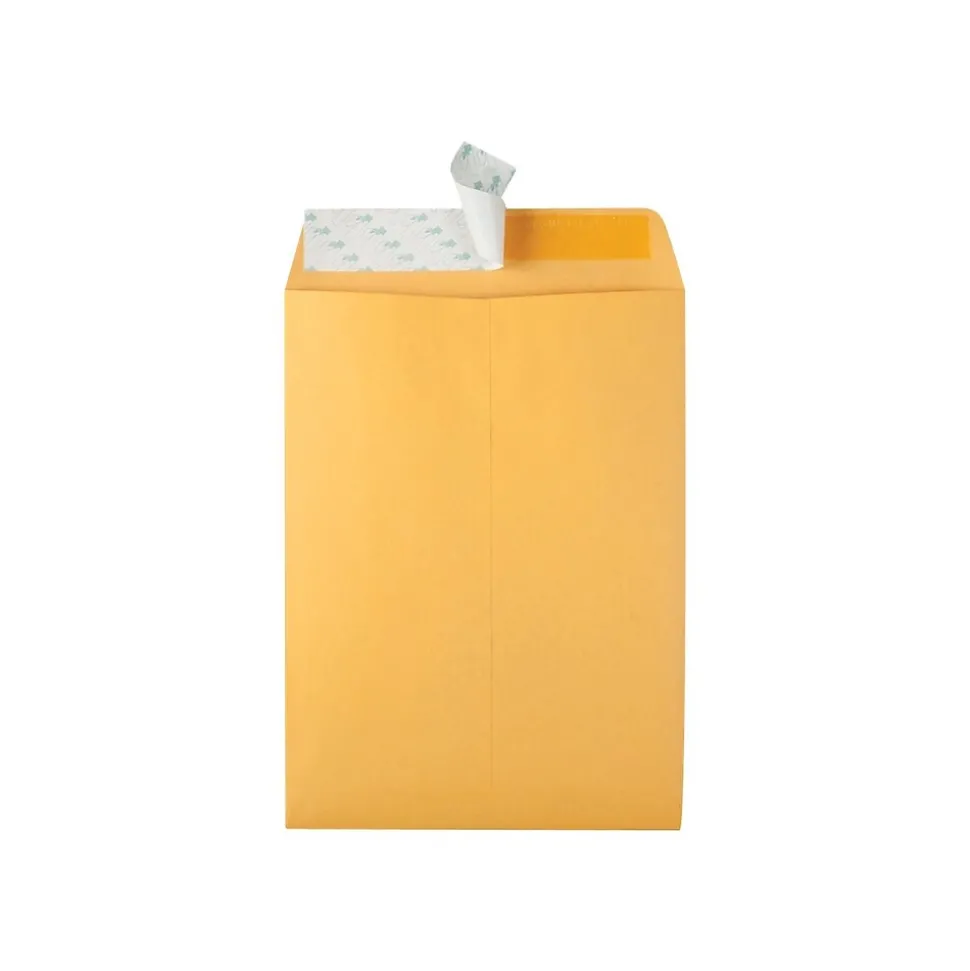 Redi-Strip Kraft Catalog Envelopes, 9" x 12", Brown Kraft, 100/Box (QUA44562) | Quality Park Flash Sale