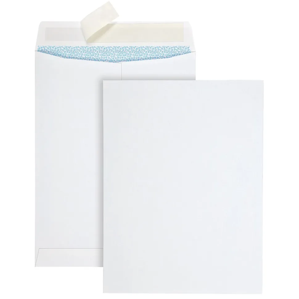Redi-Strip Self Seal Catalog Envelope, 9" x 12", White, 100/Box (QUA44926) | Quality Park Cheap