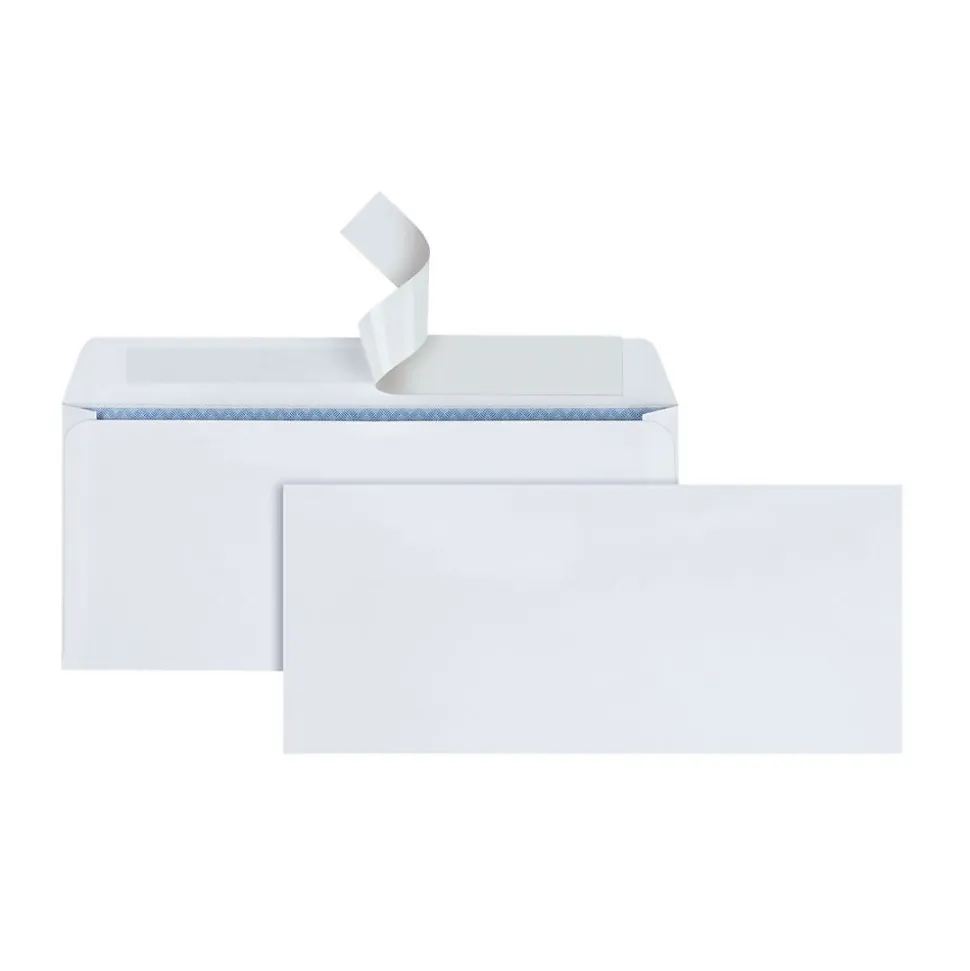 Redi-Strip Self Seal Security Tinted #10 Business Envelope 4 1/8" x 9 1/2", White, 1000/Carton (QUA69122B) | Quality Park Best