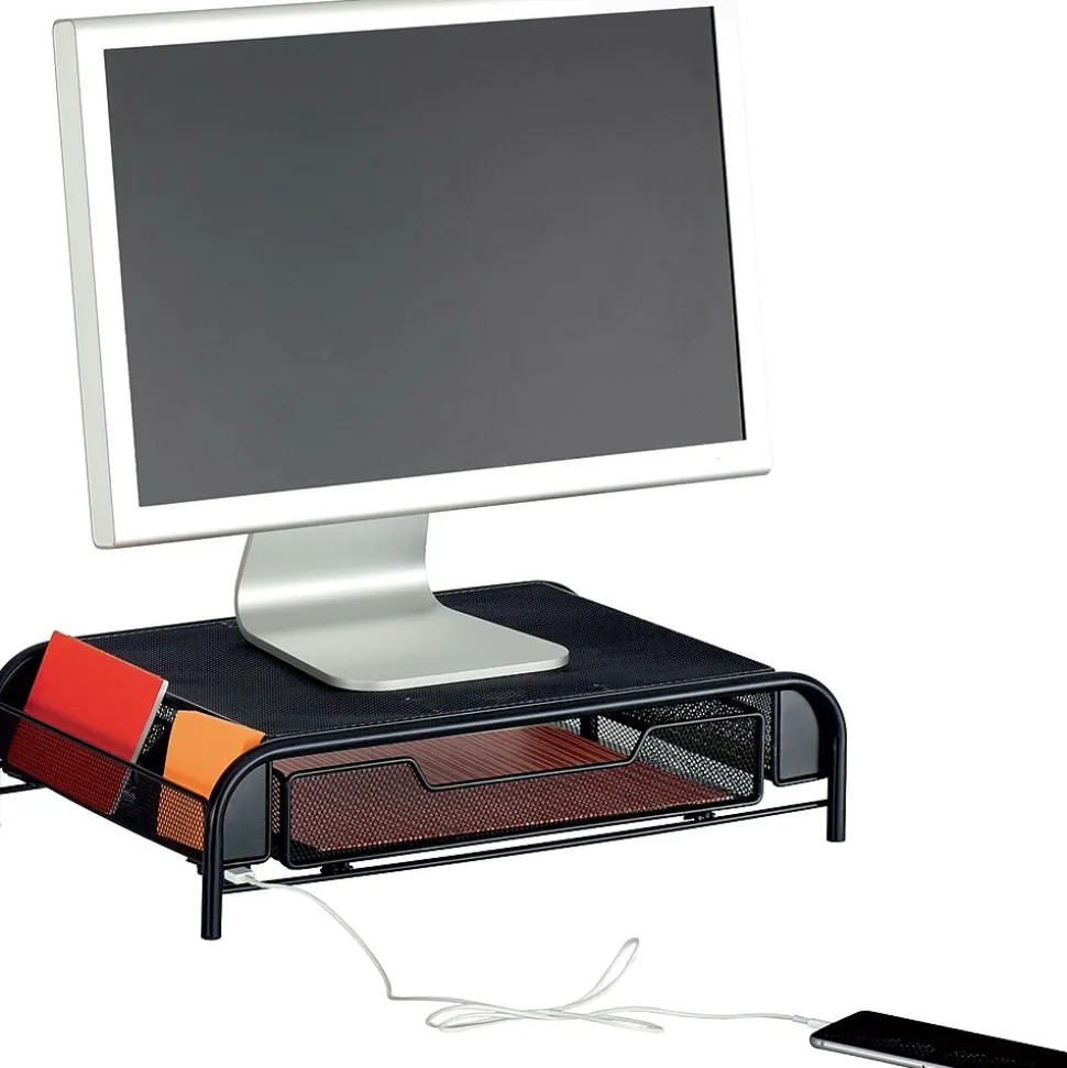 Onyx Powered Monitor Stand, Black (3230BL) | Safco Store