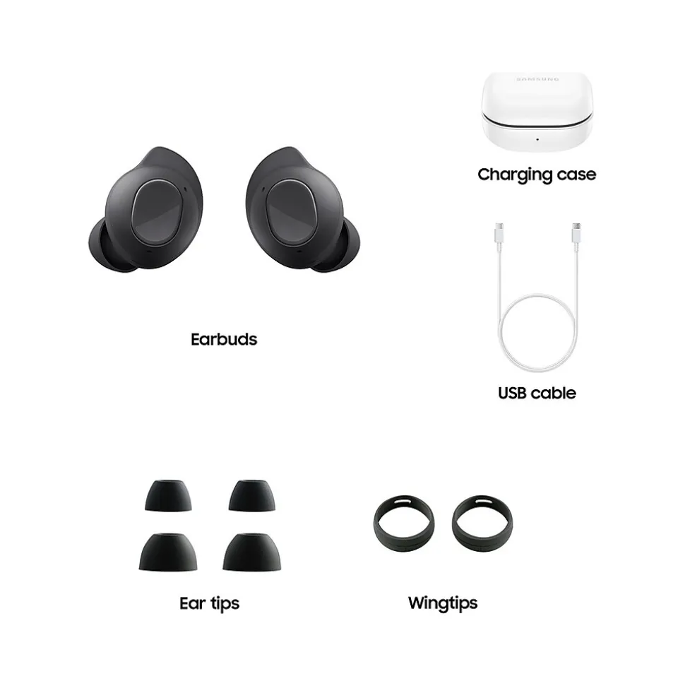 Galaxy Buds FE Wireless Active Noise Canceling Bluetooth Stereo Earbuds, Graphite (SM-R400NZAAXAR) | Samsung Outlet