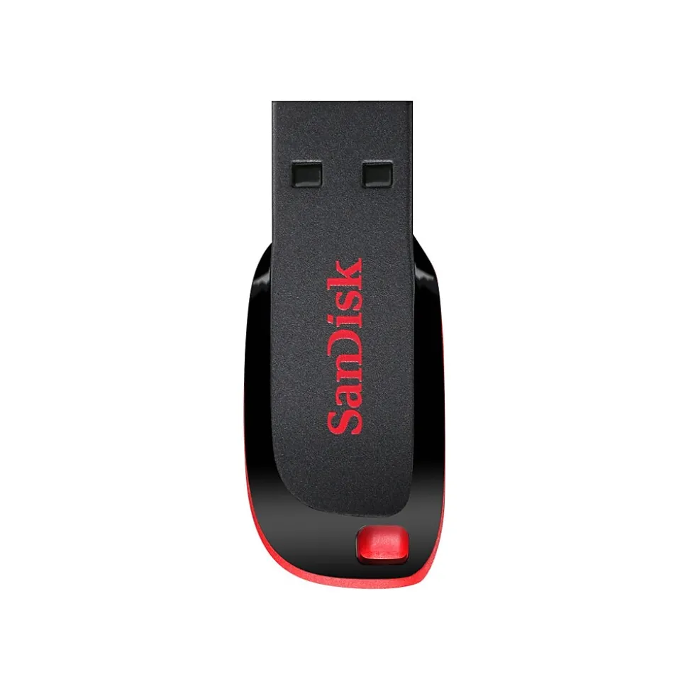 Cruzer Blade 32GB USB 2.0 Type A Flash Drive, Black/Red (SDCZ50-032G-A46) | SanDisk Sale