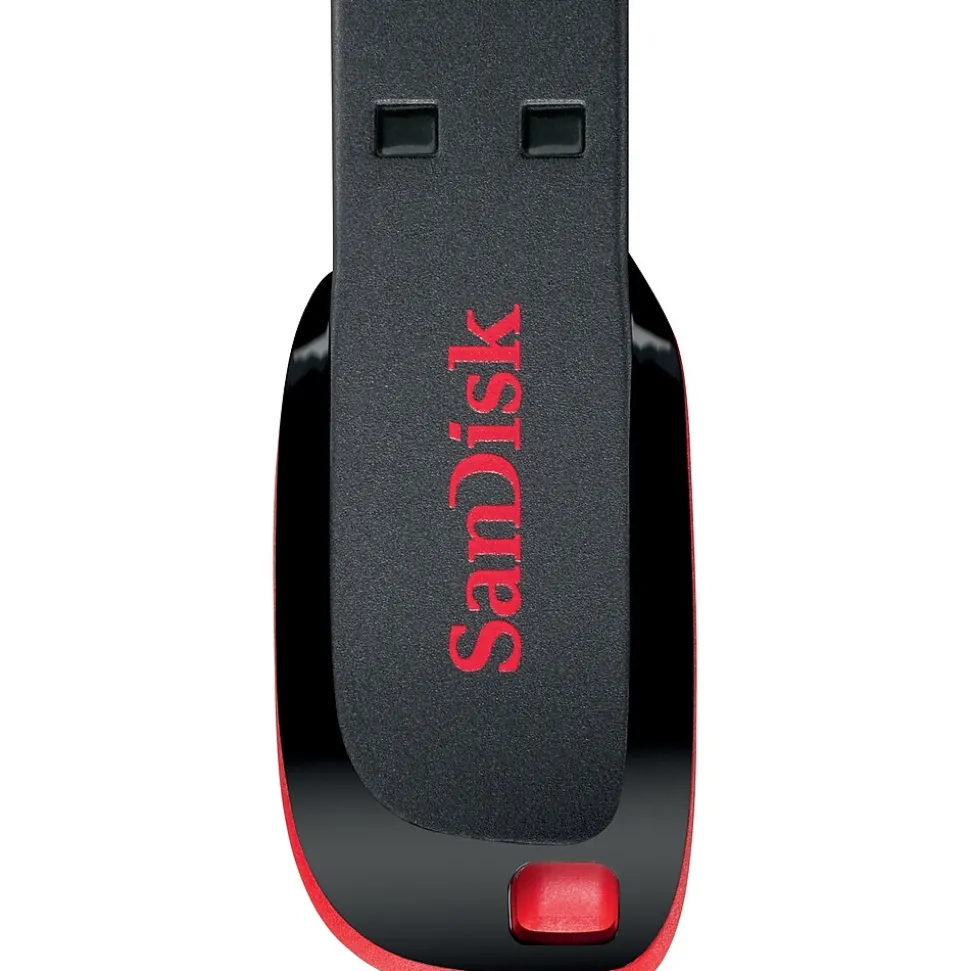 Cruzer Blade 128GB USB 2.0 Type A Flash Drive, Black/Red (SDCZ50-128G-A46) | SanDisk Flash Sale