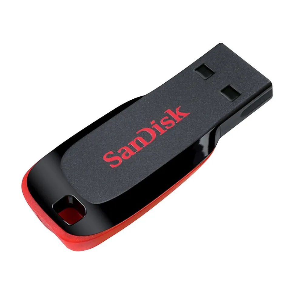 Cruzer Blade 32GB USB 2.0 Type A Flash Drive, Black/Red (SDCZ50-032G-A46) | SanDisk Sale